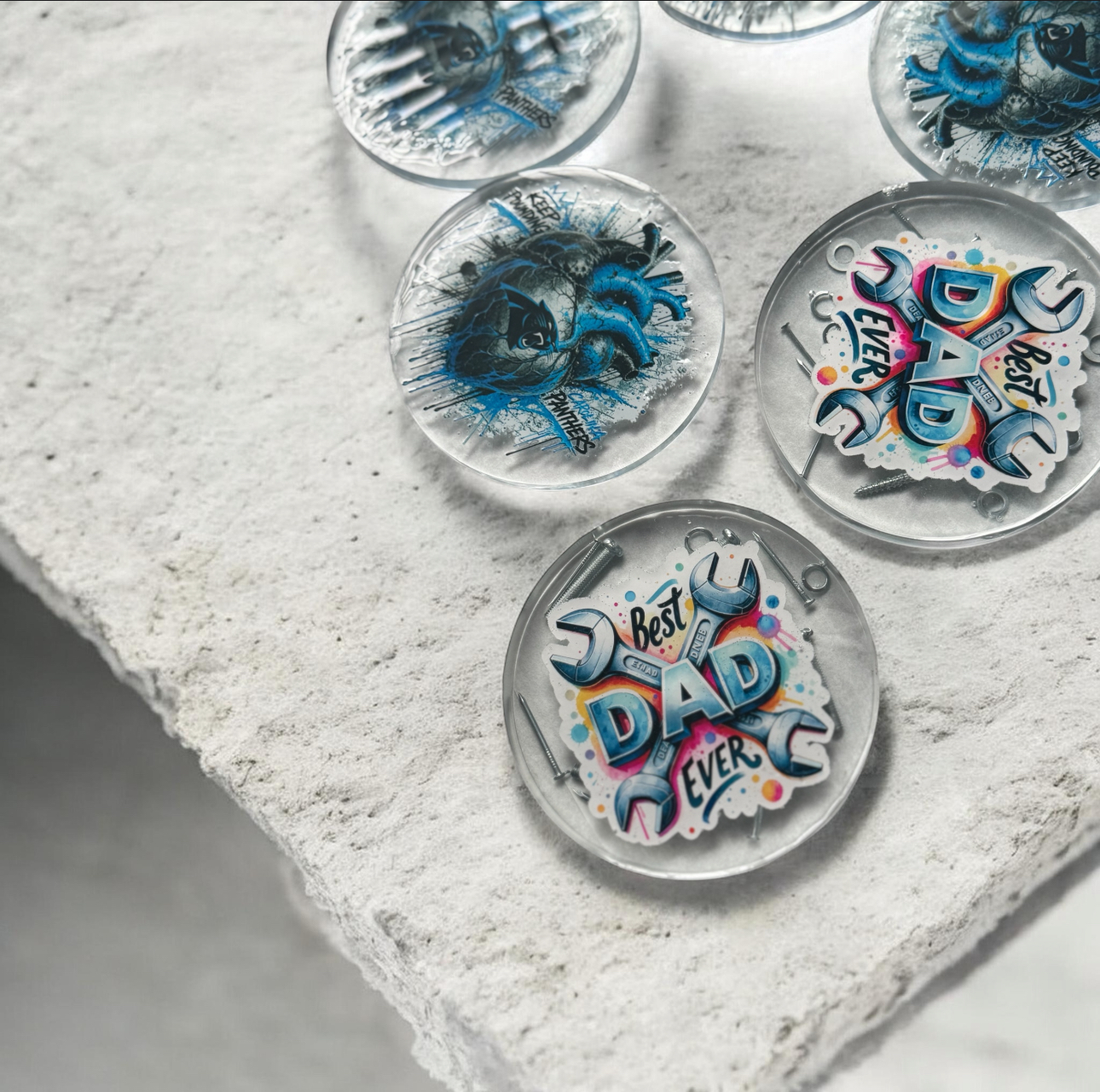 Custom Resin Coaster Set alternate 6