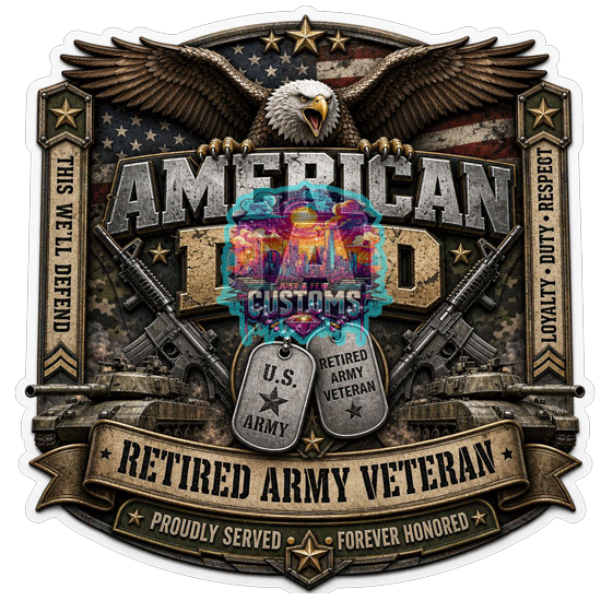 Retired Military Veteran Coaster Set