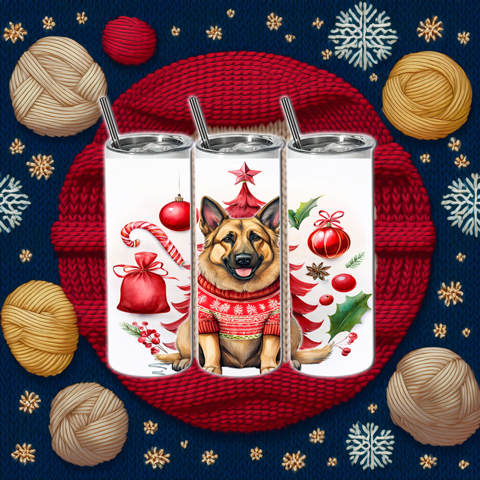 Festive Miniature Shepherd Christmas Tumbler