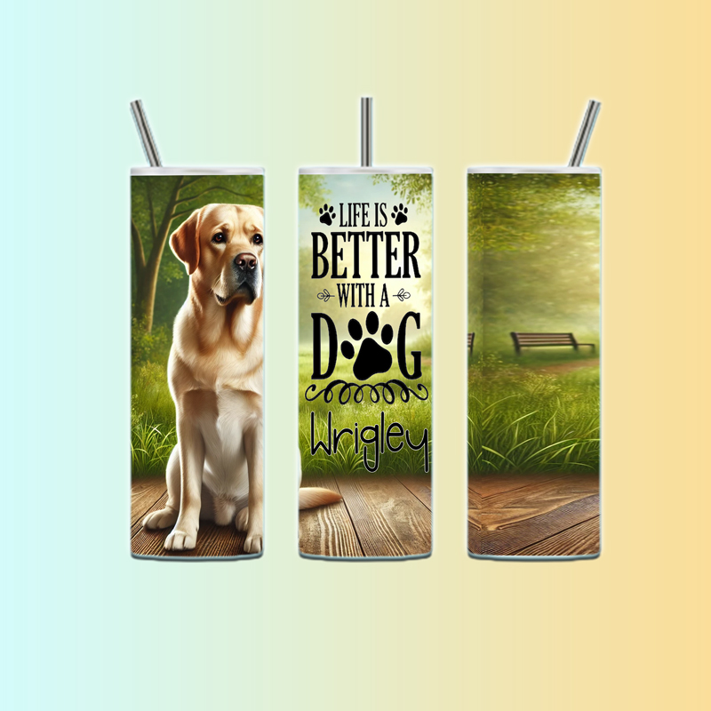White Labrador Tumbler